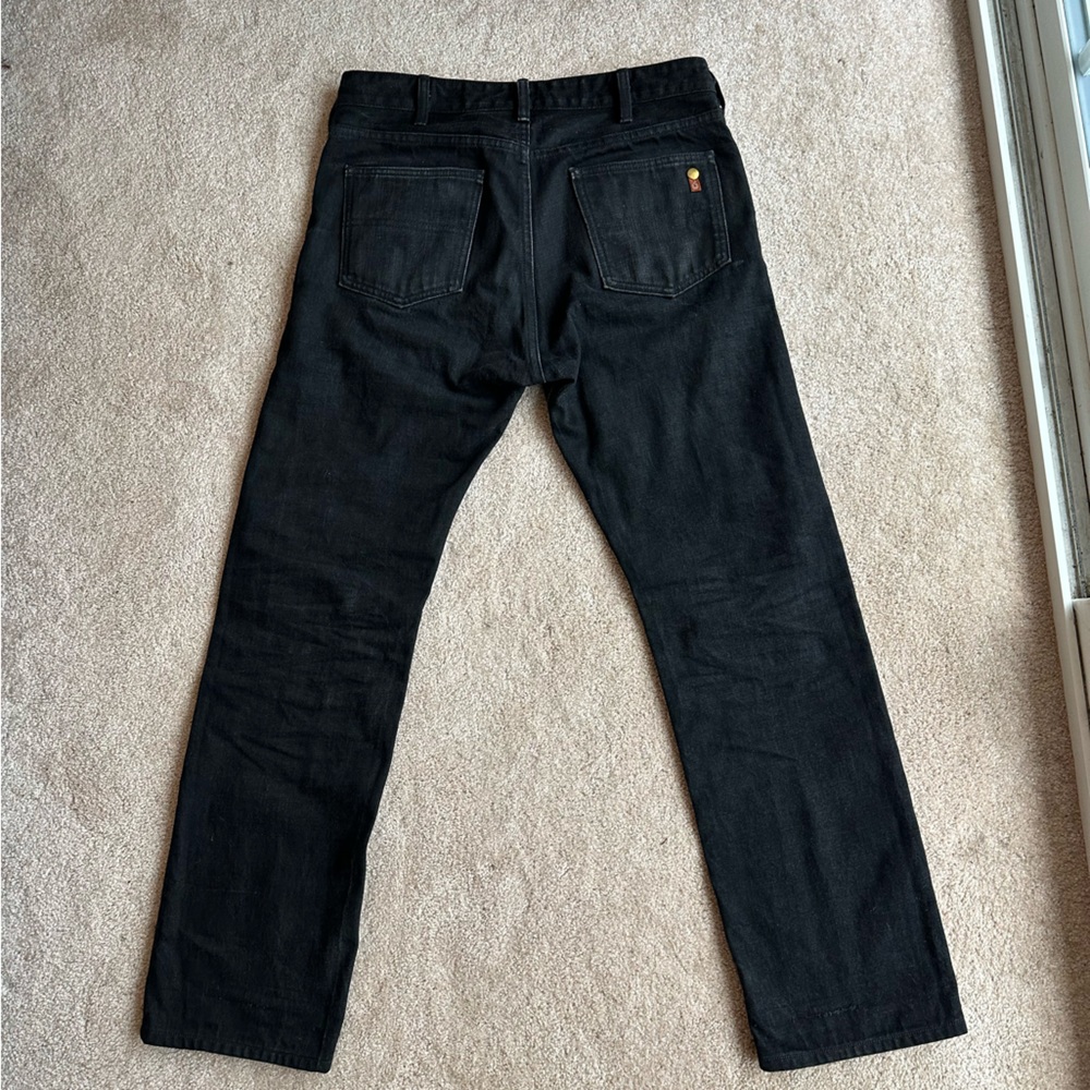 Ship John black Japanese selvedge denim jeans!!